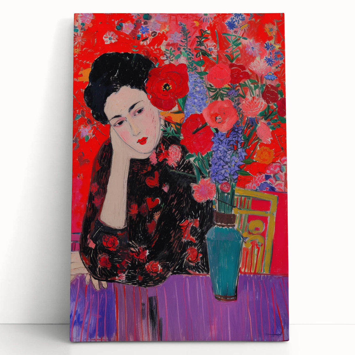 Maximalist Wall Art – Bold Home Decor with Vibrant Floral Expression