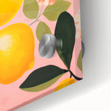 Maximalist Wall Art - Bold Lemon and Floral Design - Vibrant Decor Piece
