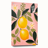 Maximalist Wall Art - Bold Lemon and Floral Design - Vibrant Decor Piece