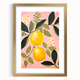 Maximalist Wall Art - Bold Lemon and Floral Design - Vibrant Decor Piece