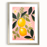 Maximalist Wall Art - Bold Lemon and Floral Design - Vibrant Decor Piece