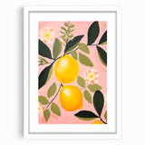 Maximalist Wall Art - Bold Lemon and Floral Design - Vibrant Decor Piece