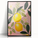 Maximalist Wall Art - Bold Lemon and Floral Design - Vibrant Decor Piece