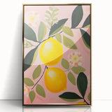 Maximalist Wall Art - Bold Lemon and Floral Design - Vibrant Decor Piece