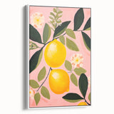 Maximalist Wall Art - Bold Lemon and Floral Design - Vibrant Decor Piece