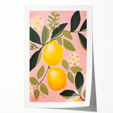 Maximalist Wall Art - Bold Lemon and Floral Design - Vibrant Decor Piece