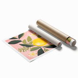 Maximalist Wall Art - Bold Lemon and Floral Design - Vibrant Decor Piece