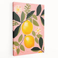 Maximalist Wall Art - Bold Lemon and Floral Design - Vibrant Decor Piece