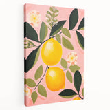 Maximalist Wall Art - Bold Lemon and Floral Design - Vibrant Decor Piece