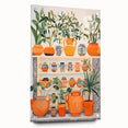 Maximalist Wall Art - Bold Eclectic Decor with Vibrant Orange and Green Pots