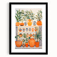 Maximalist Wall Art - Bold Eclectic Decor with Vibrant Orange and Green Pots