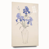 Maximalist Wall Art - Bold Eclectic Floral Decor in Vibrant Blue Tones