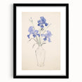 Maximalist Wall Art - Bold Eclectic Floral Decor in Vibrant Blue Tones