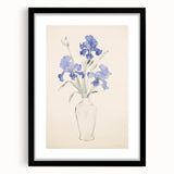 Maximalist Wall Art - Bold Eclectic Floral Decor in Vibrant Blue Tones