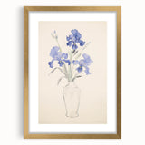 Maximalist Wall Art - Bold Eclectic Floral Decor in Vibrant Blue Tones