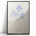 Maximalist Wall Art - Bold Eclectic Floral Decor in Vibrant Blue Tones