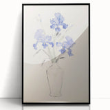 Maximalist Wall Art - Bold Eclectic Floral Decor in Vibrant Blue Tones