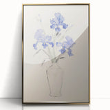 Maximalist Wall Art - Bold Eclectic Floral Decor in Vibrant Blue Tones