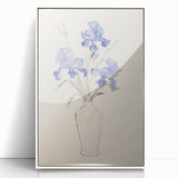Maximalist Wall Art - Bold Eclectic Floral Decor in Vibrant Blue Tones