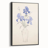 Maximalist Wall Art - Bold Eclectic Floral Decor in Vibrant Blue Tones