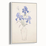 Maximalist Wall Art - Bold Eclectic Floral Decor in Vibrant Blue Tones