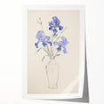 Maximalist Wall Art - Bold Eclectic Floral Decor in Vibrant Blue Tones