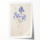 Maximalist Wall Art - Bold Eclectic Floral Decor in Vibrant Blue Tones