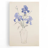 Maximalist Wall Art - Bold Eclectic Floral Decor in Vibrant Blue Tones