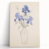 Maximalist Wall Art - Bold Eclectic Floral Decor in Vibrant Blue Tones