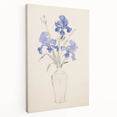 Maximalist Wall Art - Bold Eclectic Floral Decor in Vibrant Blue Tones