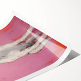 Maximalist Wall Art - Eclectic Dog Portrait with Bold Pink and Orange Hues