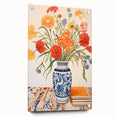 Maximalist Wall Art - Bold Floral Decor with Vibrant Red and Yellow Blooms