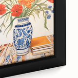 Maximalist Wall Art - Bold Floral Decor with Vibrant Red and Yellow Blooms