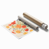 Maximalist Wall Art - Bold Floral Decor with Vibrant Red and Yellow Blooms