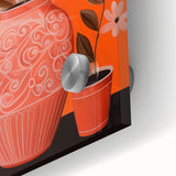 Maximalist Wall Art - Bold Floral Birds Scene - Vibrant Eclectic Decor