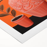 Maximalist Wall Art - Bold Floral Birds Scene - Vibrant Eclectic Decor