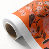 Maximalist Wall Art - Bold Floral Birds Scene - Vibrant Eclectic Decor