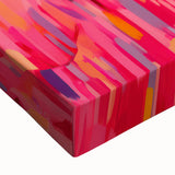 Maximalist Wall Art - Bold and Eclectic Portrait with Vibrant Pink and Orange