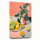 Maximalist Wall Art - Bold Still Life with Fruits and Foliage in Vibrant Colors