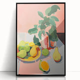 Maximalist Wall Art - Bold Still Life with Fruits and Foliage in Vibrant Colors