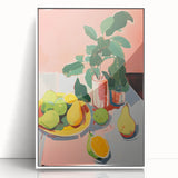 Maximalist Wall Art - Bold Still Life with Fruits and Foliage in Vibrant Colors
