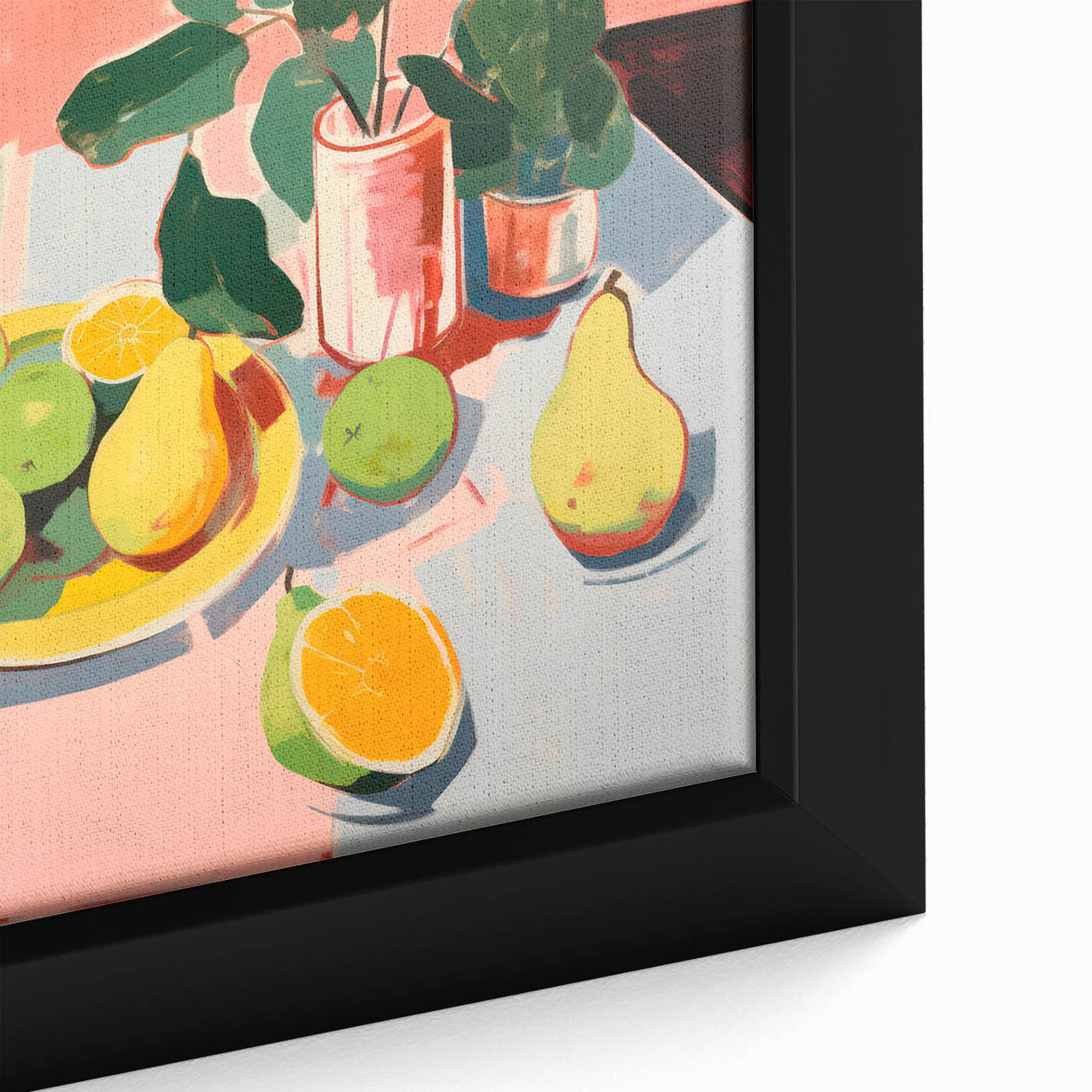 Maximalist Wall Art - Bold Still Life with Fruits and Foliage in Vibrant Colors