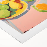 Maximalist Wall Art - Bold Still Life with Fruits and Foliage in Vibrant Colors