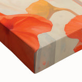 Maximalist Wall Art - Bold Portrait with Vibrant Florals in Orange Tones