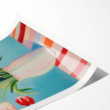 Maximalist Wall Art - Bold Tulip Vase Decor with Vibrant Red and Yellow Hues