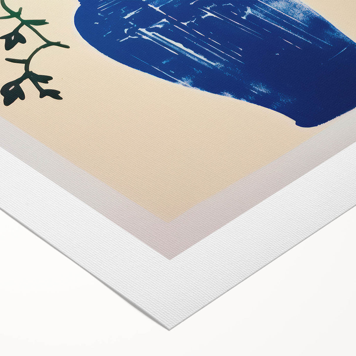 Maximalist Wall Art: Bold Floral Arrangement in Blue Vase – Eclectic Decor