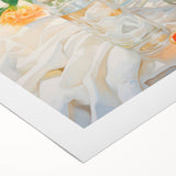 Maximalist Wall Art: Vibrant Still Life with Flowers and Oranges – Eclectic Decor