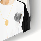 Maximalist Wall Art: Bold Portrait with Gold Accents – Eclectic Decor