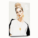 Maximalist Wall Art: Bold Portrait with Gold Accents – Eclectic Decor