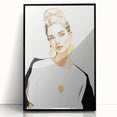 Maximalist Wall Art: Bold Portrait with Gold Accents – Eclectic Decor